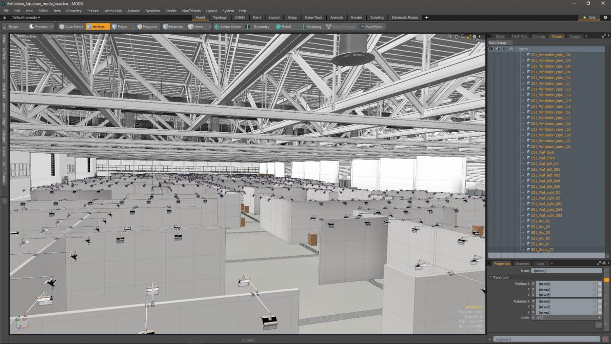 3D model Exhibition Structure