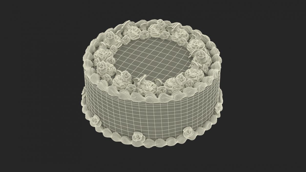 Cream Cake Sweet Dessert 3D model