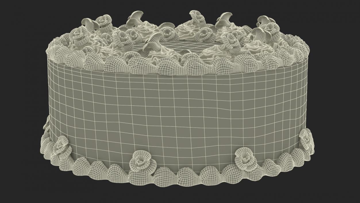 Cream Cake Sweet Dessert 3D model