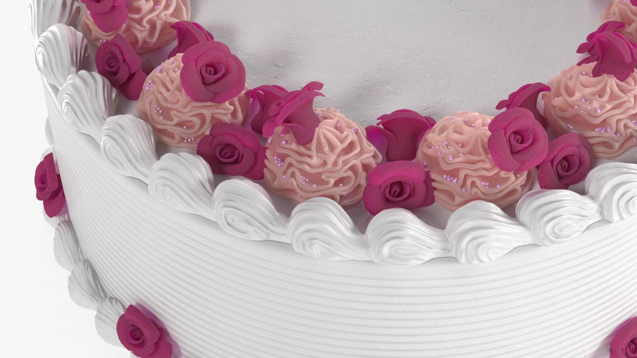 Cream Cake Sweet Dessert 3D model