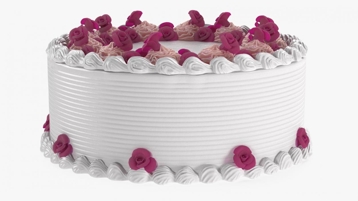 Cream Cake Sweet Dessert 3D model