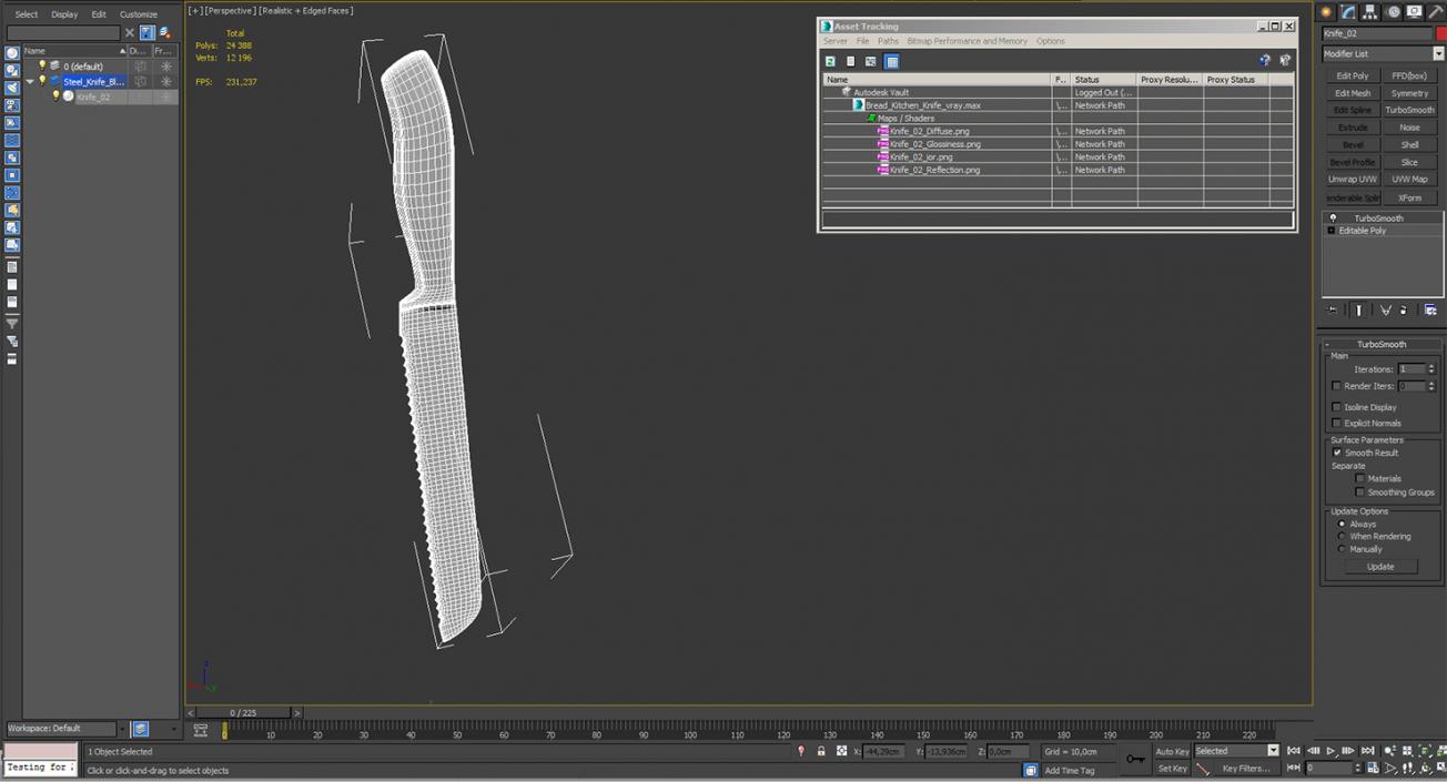 Bread Kitchen Knife 3D model