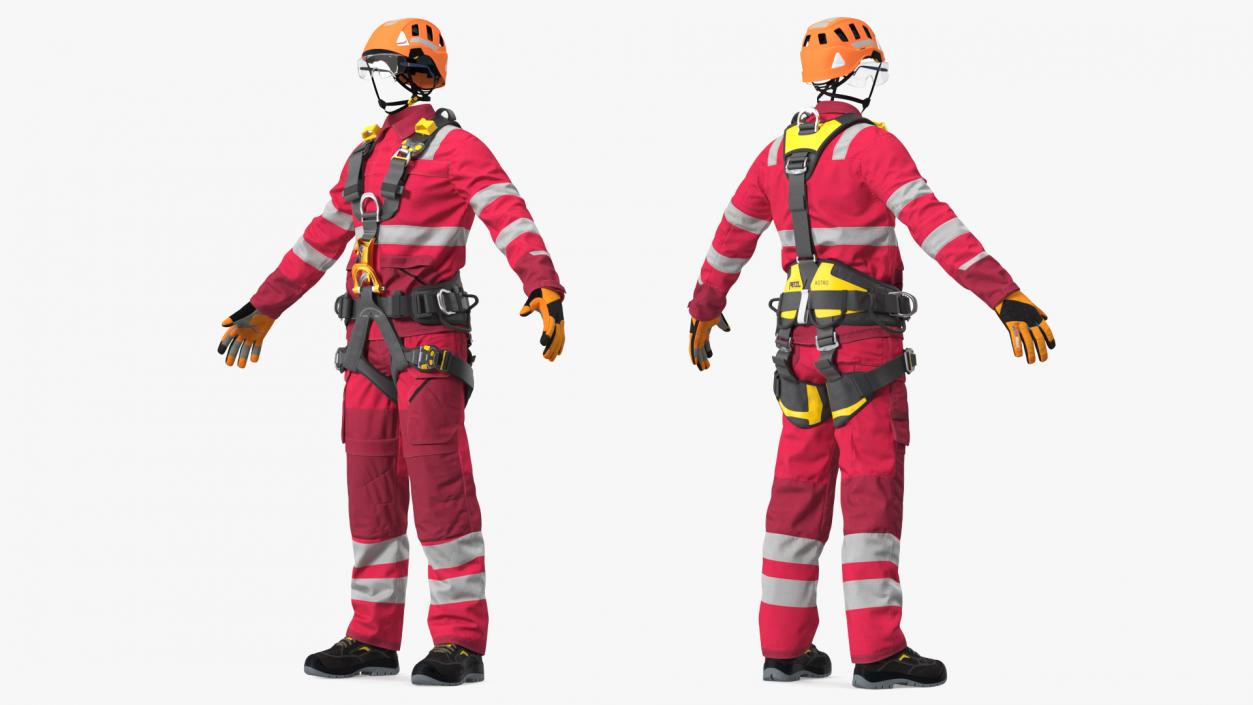 3D model Alpinist Worker Full Equipment