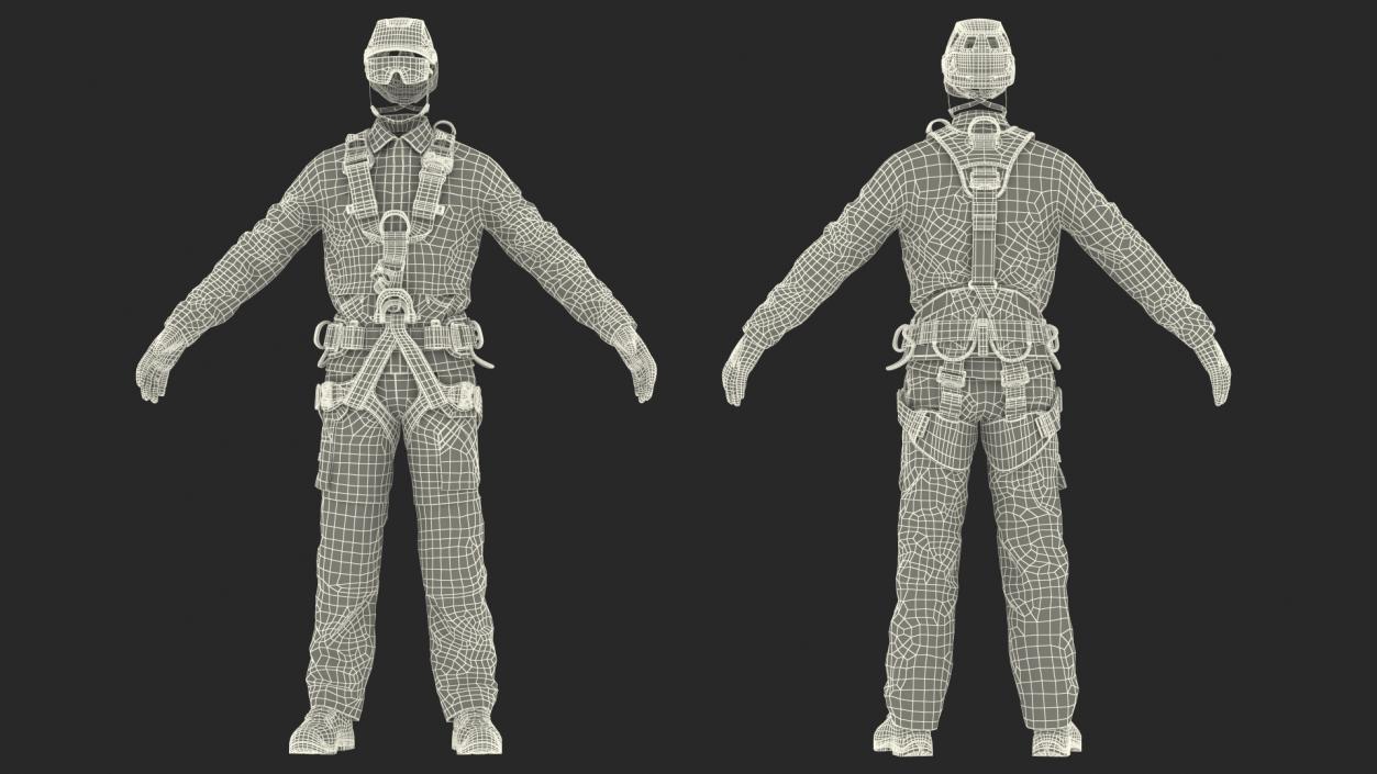 3D model Alpinist Worker Full Equipment