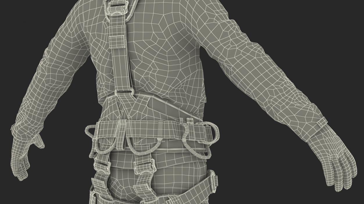 3D model Alpinist Worker Full Equipment