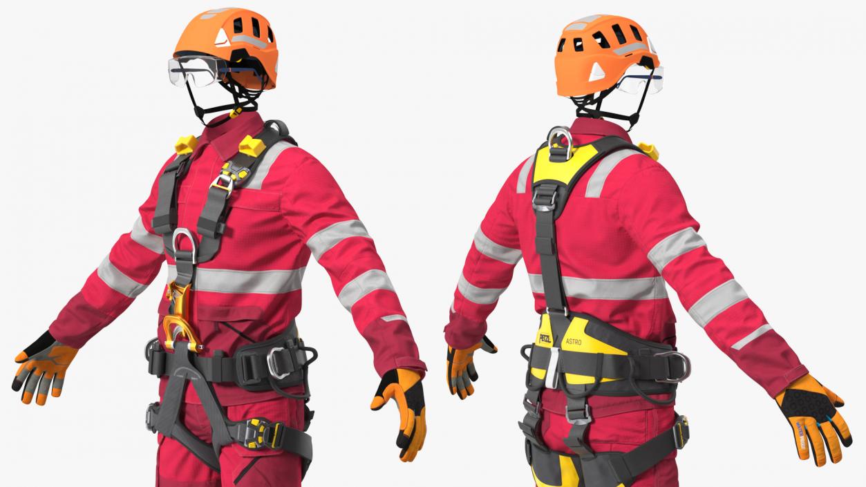 3D model Alpinist Worker Full Equipment