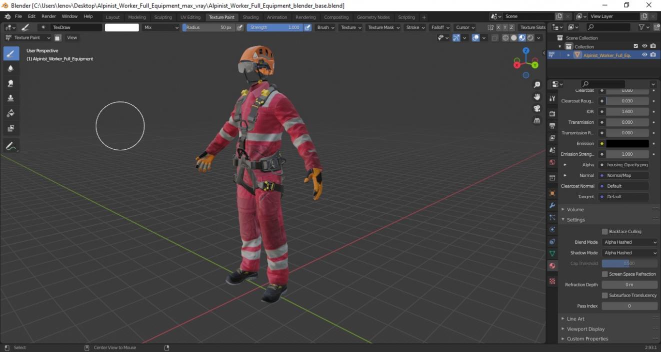 3D model Alpinist Worker Full Equipment