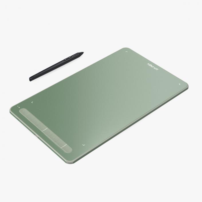 XPPen Deco Digital Drawing Tablet Green 3D model