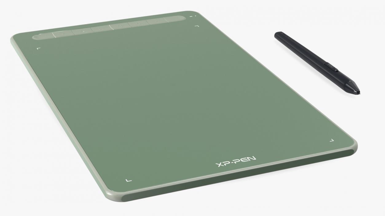 XPPen Deco Digital Drawing Tablet Green 3D model