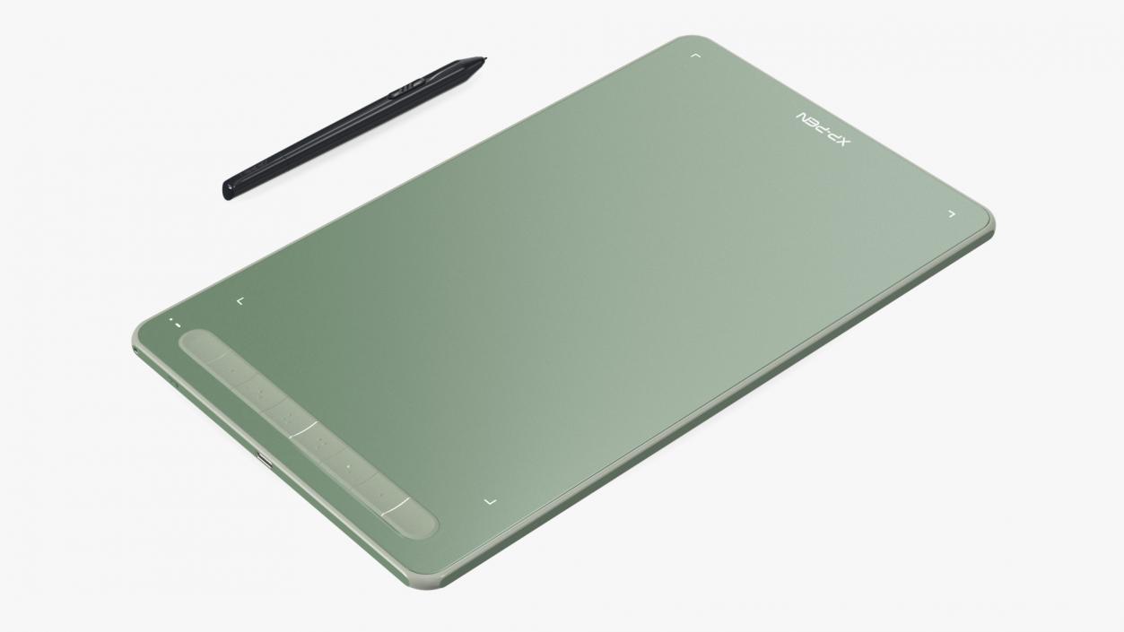 XPPen Deco Digital Drawing Tablet Green 3D model