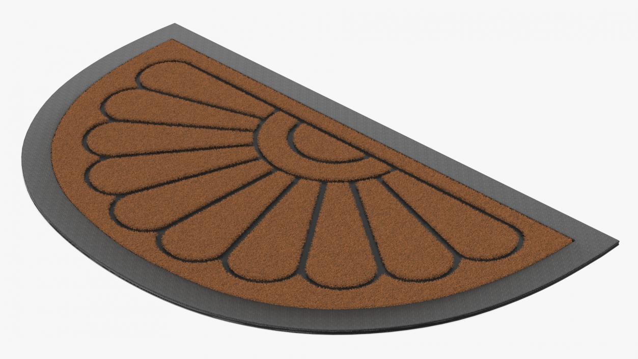 3D model Brown Arched Door Mat Fur