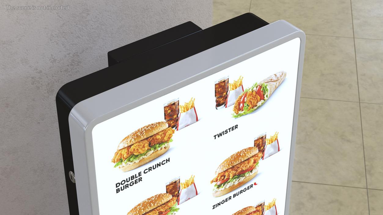 Fast Food Self Ordering Kiosk 3D model