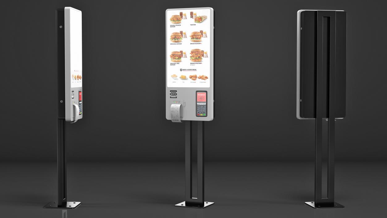 Fast Food Self Ordering Kiosk 3D model