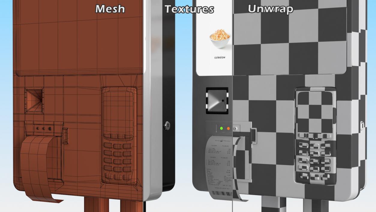 Fast Food Self Ordering Kiosk 3D model