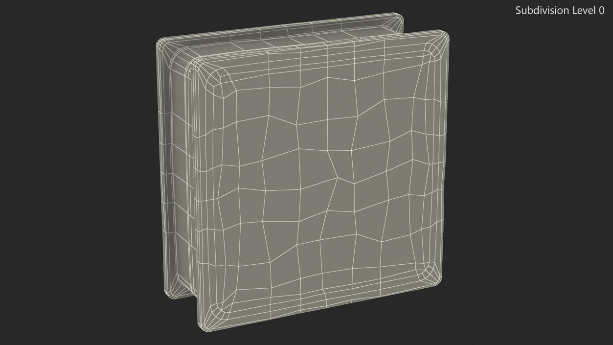 Clear Square Glass Block 3D model