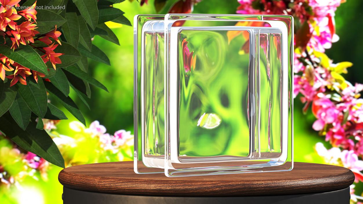 Clear Square Glass Block 3D model