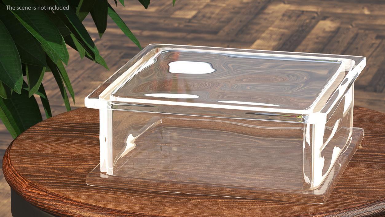 Clear Square Glass Block 3D model