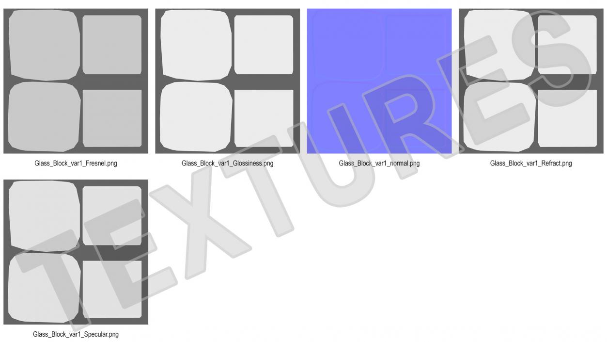 Clear Square Glass Block 3D model