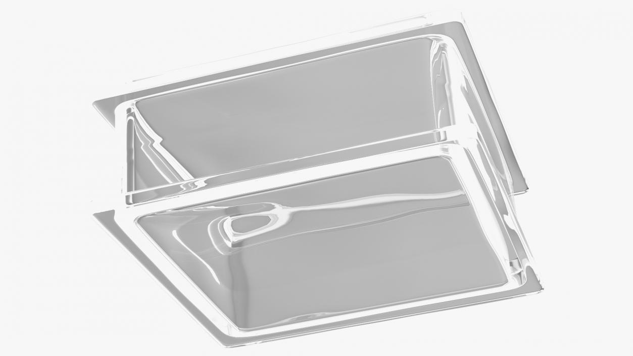 Clear Square Glass Block 3D model