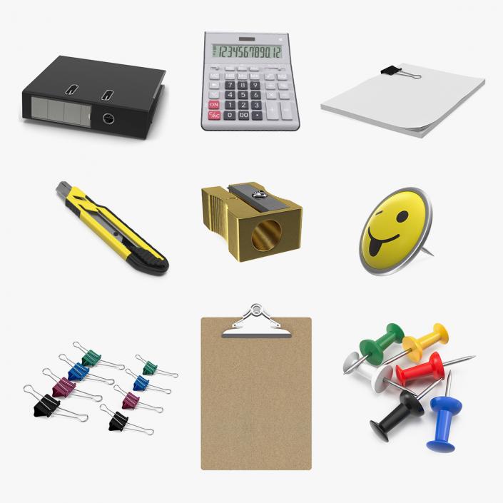 3D Stationery Collection 2 model