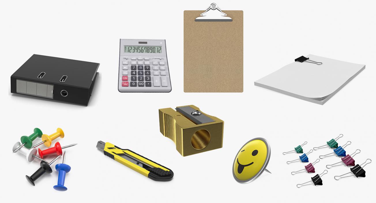 3D Stationery Collection 2 model