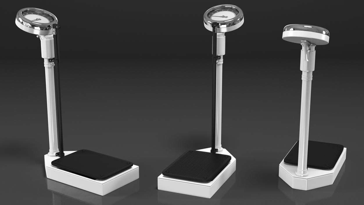 3D Analog Scales with Foldable Height Rod model