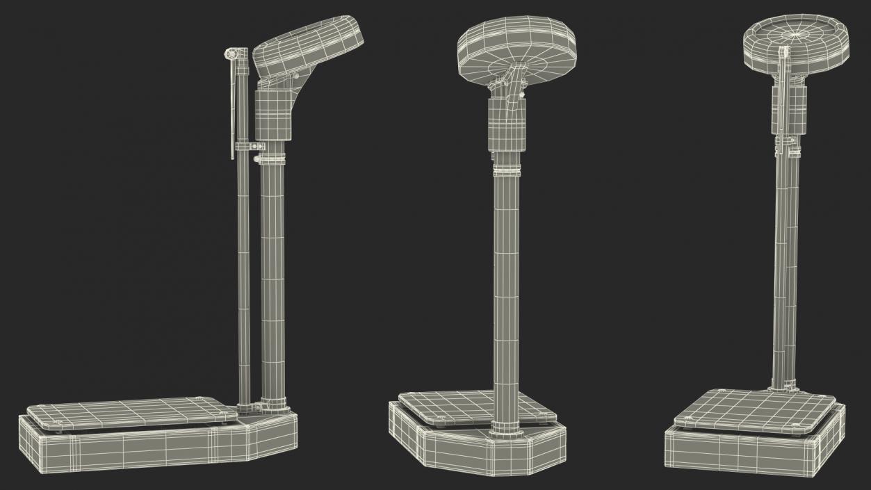 3D Analog Scales with Foldable Height Rod model