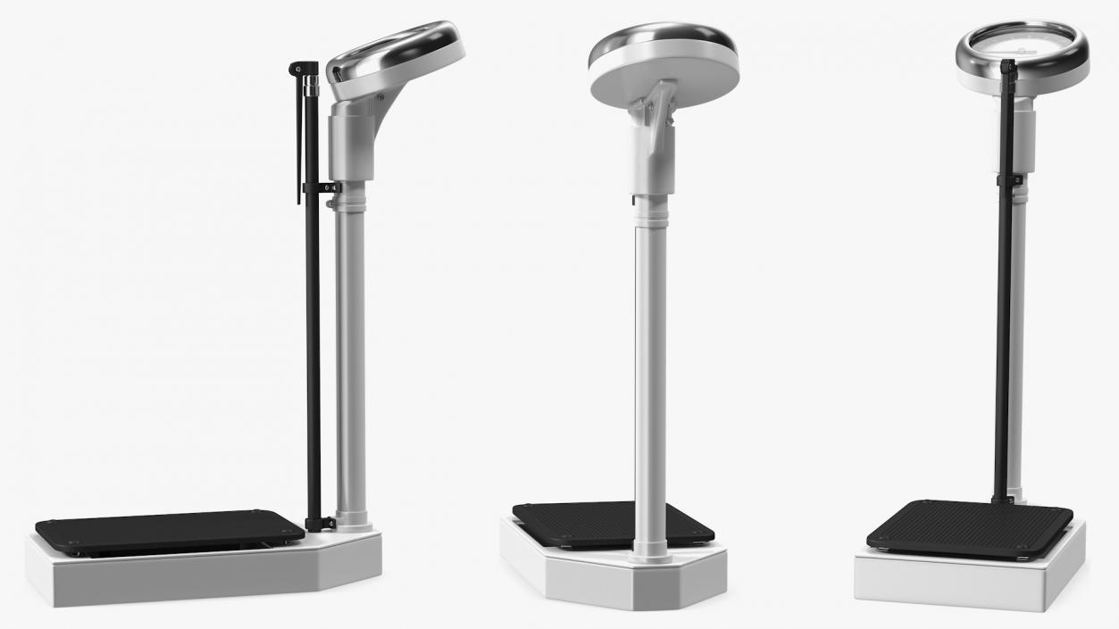 3D Analog Scales with Foldable Height Rod model