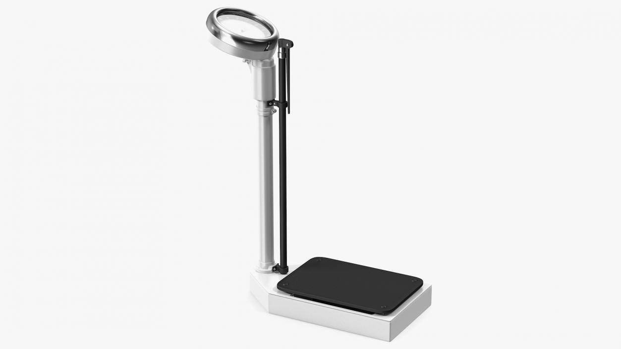 3D Analog Scales with Foldable Height Rod model