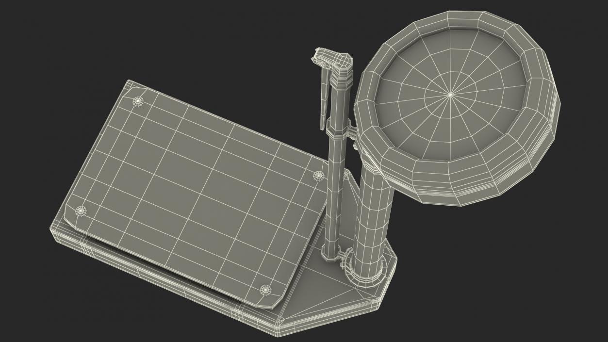 3D Analog Scales with Foldable Height Rod model