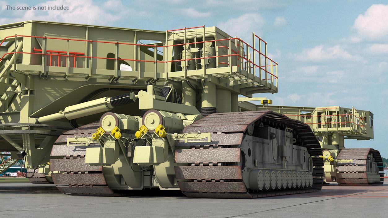 Mobile Launcher Platform Crawler Rigged 3D model