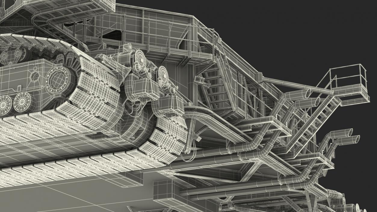 Mobile Launcher Platform Crawler Rigged 3D model