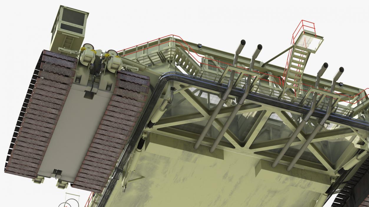 Mobile Launcher Platform Crawler Rigged 3D model