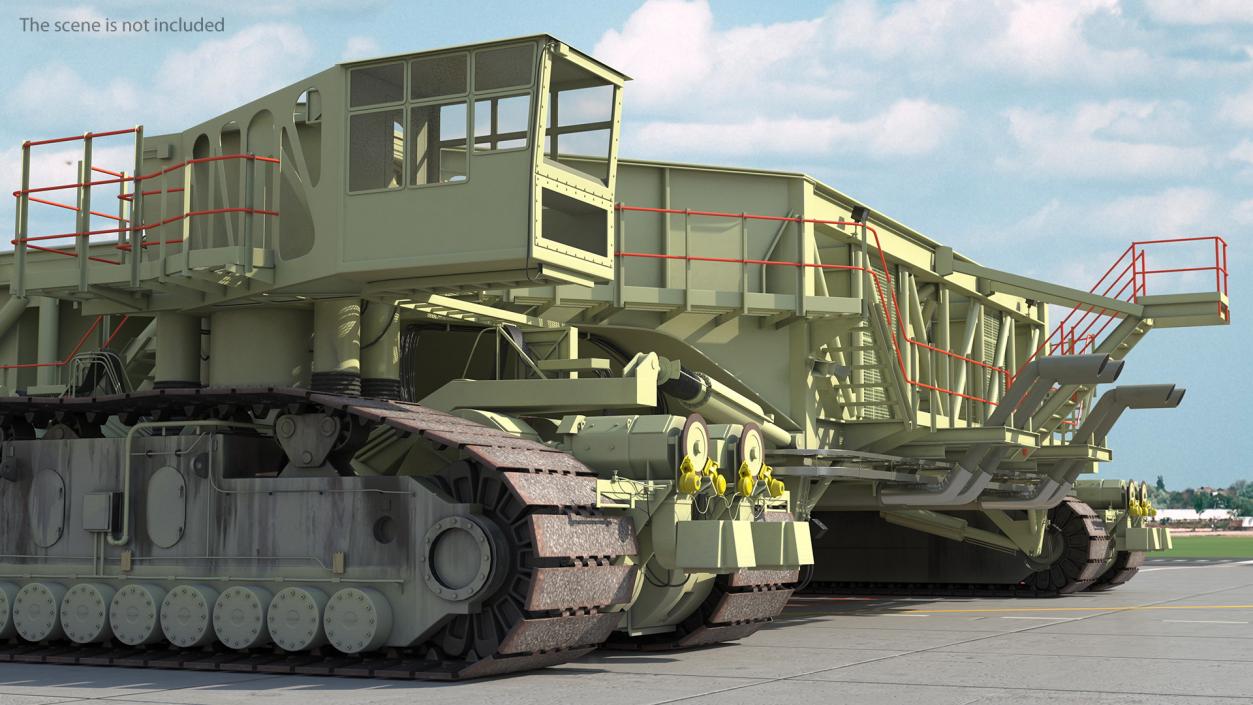 Mobile Launcher Platform Crawler Rigged 3D model