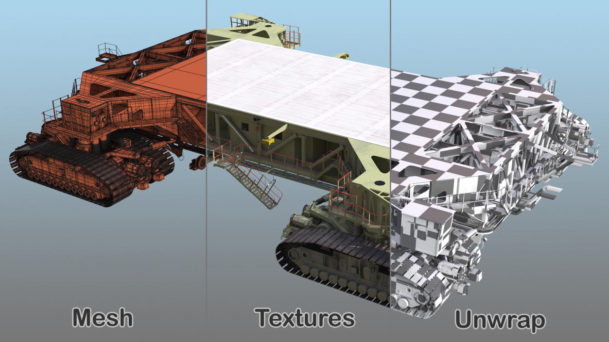 Mobile Launcher Platform Crawler Rigged 3D model