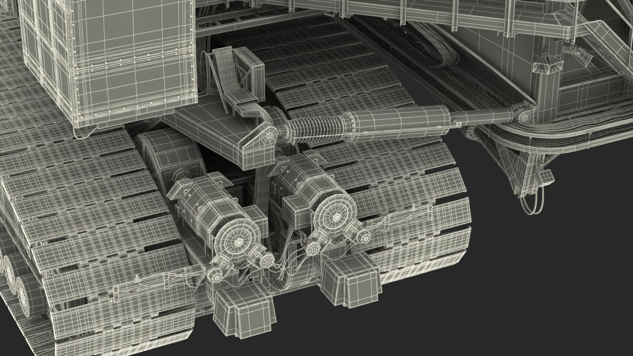 Mobile Launcher Platform Crawler Rigged 3D model