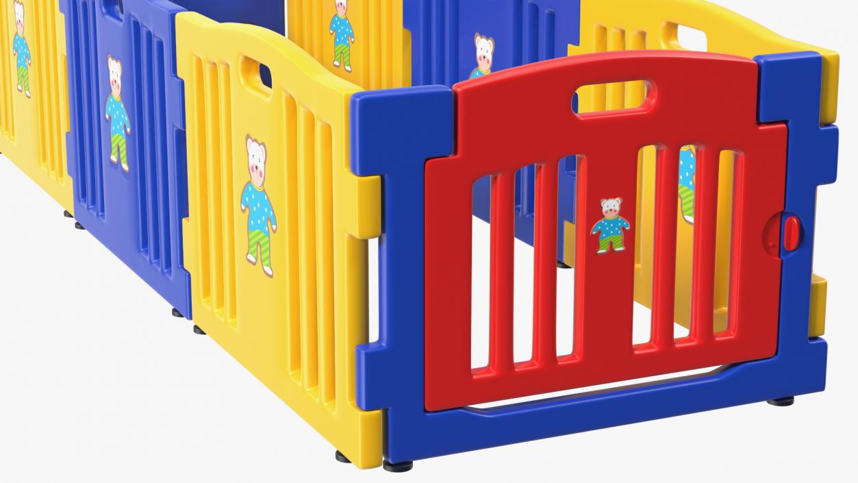 Baby Playpen Rectangle 3D