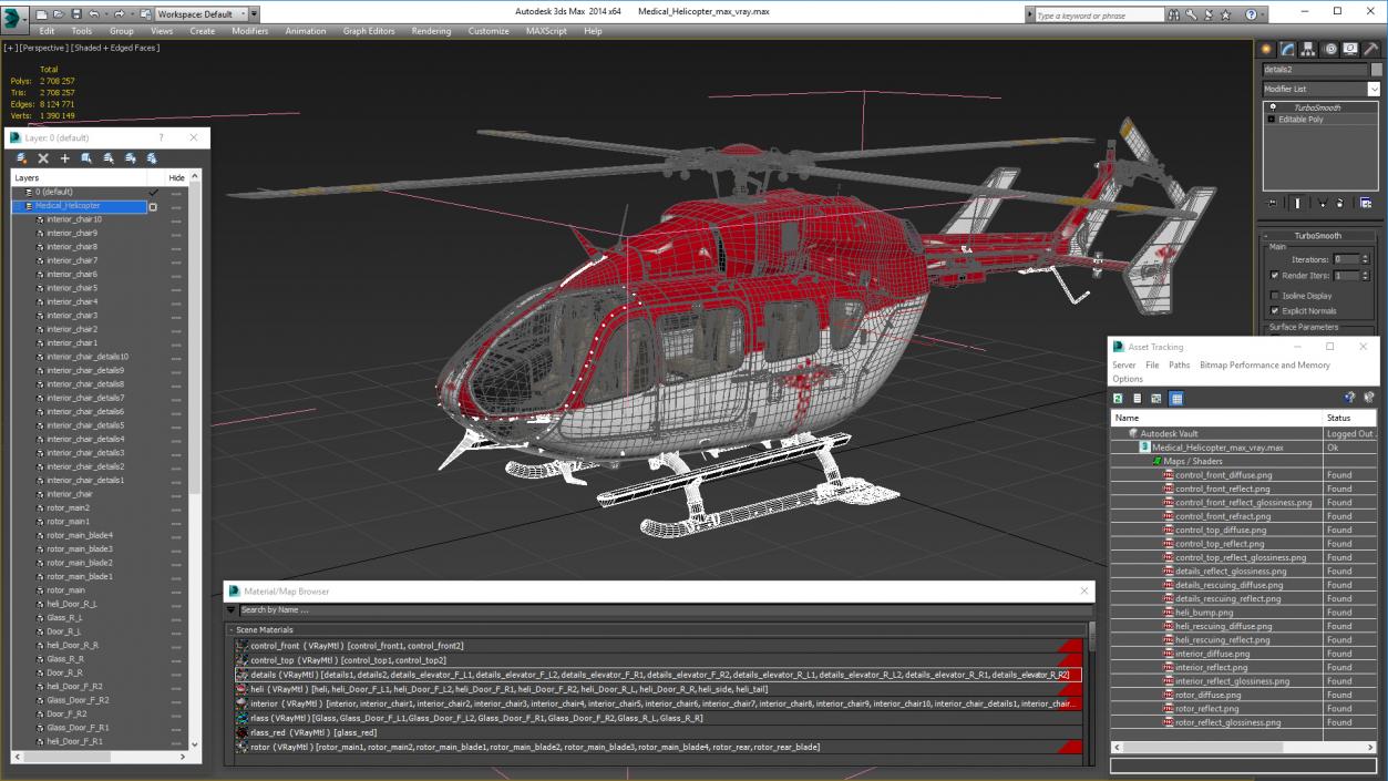 3D Medical Helicopter model