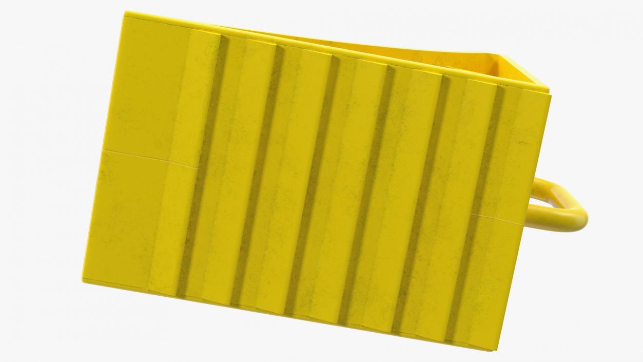 3D Plastic Wheel Chock Yellow