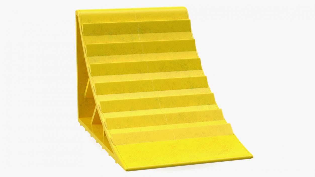 3D Plastic Wheel Chock Yellow