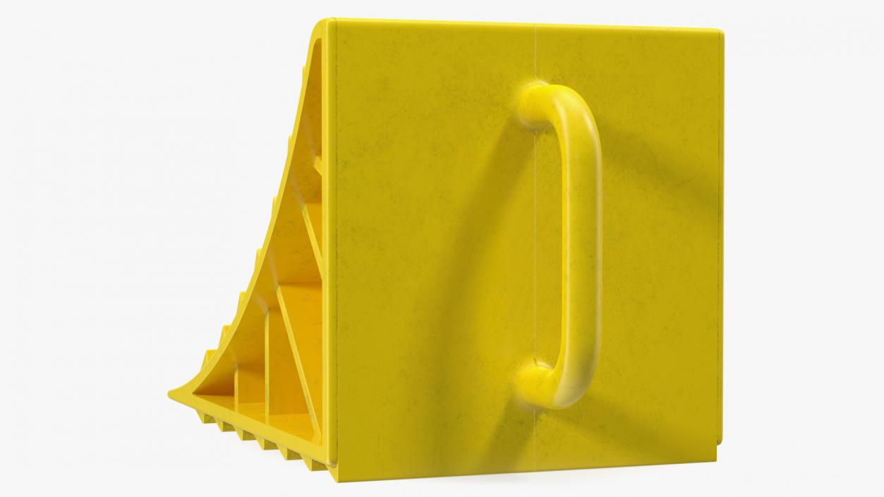 3D Plastic Wheel Chock Yellow