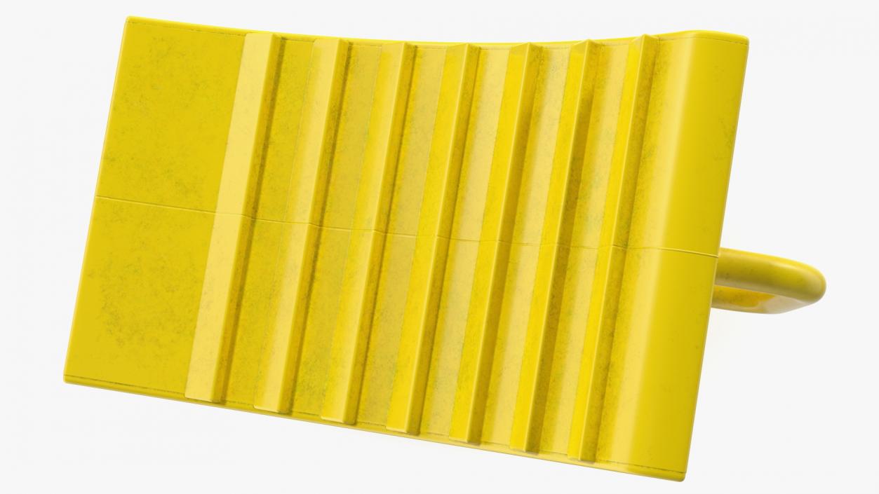 3D Plastic Wheel Chock Yellow