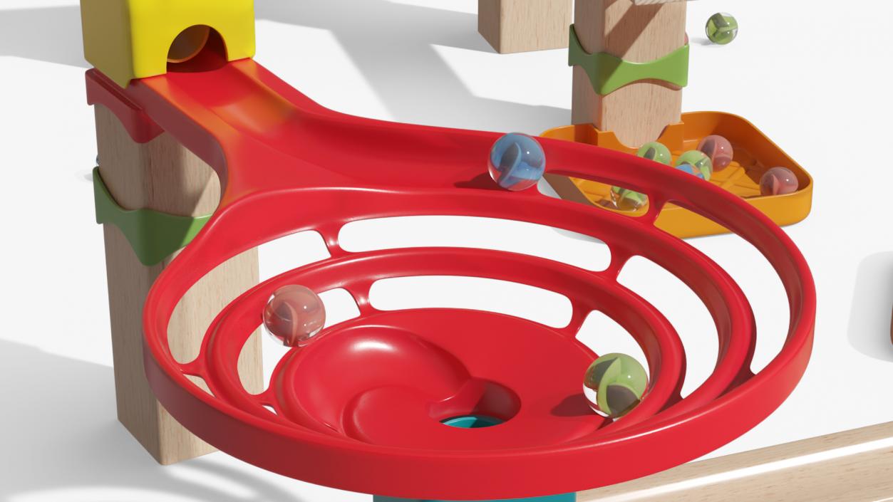 3D model Baby Plays with Marble Run Toy