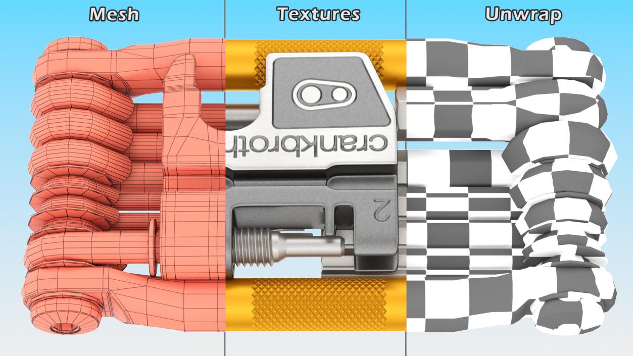 3D model Crankbrothers M19 Bike Multi Tool Folded