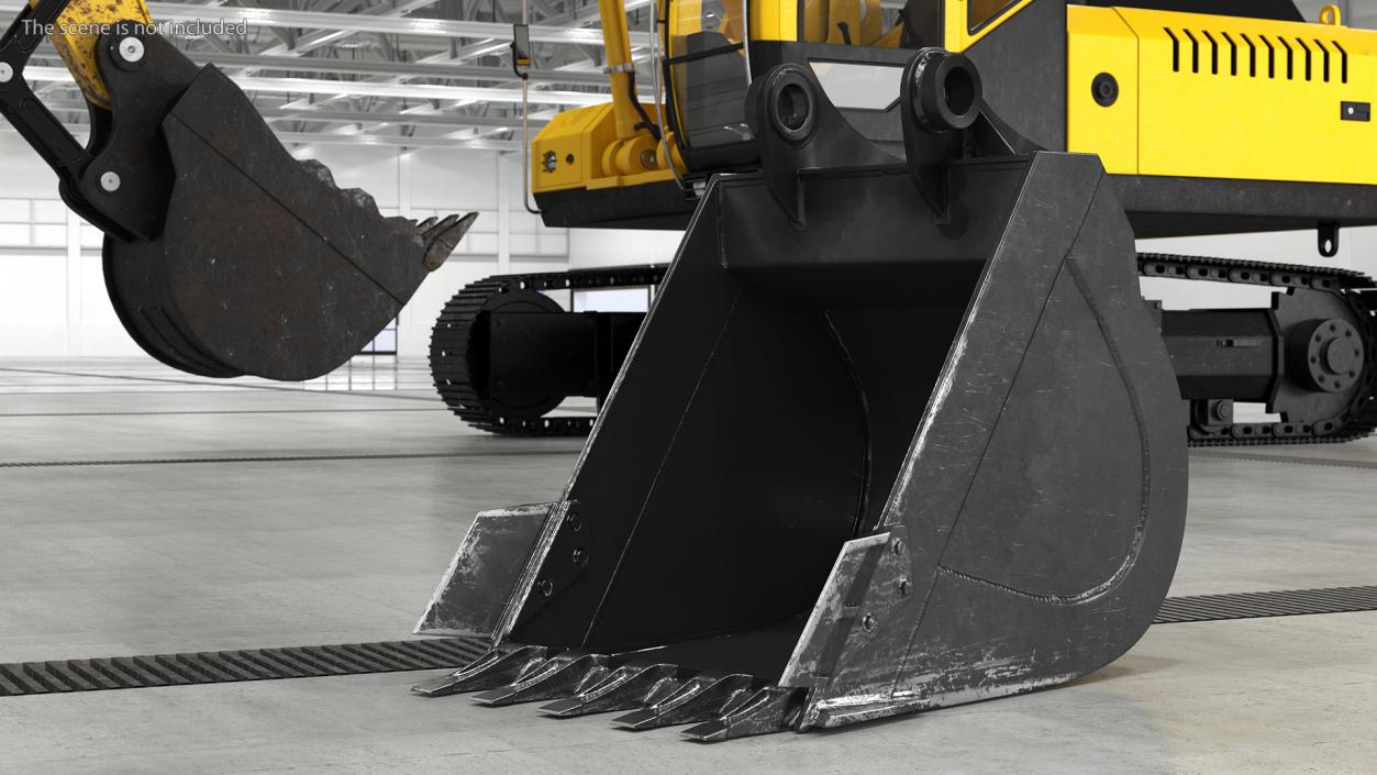 Heavy Duty Excavator Bucket 3D