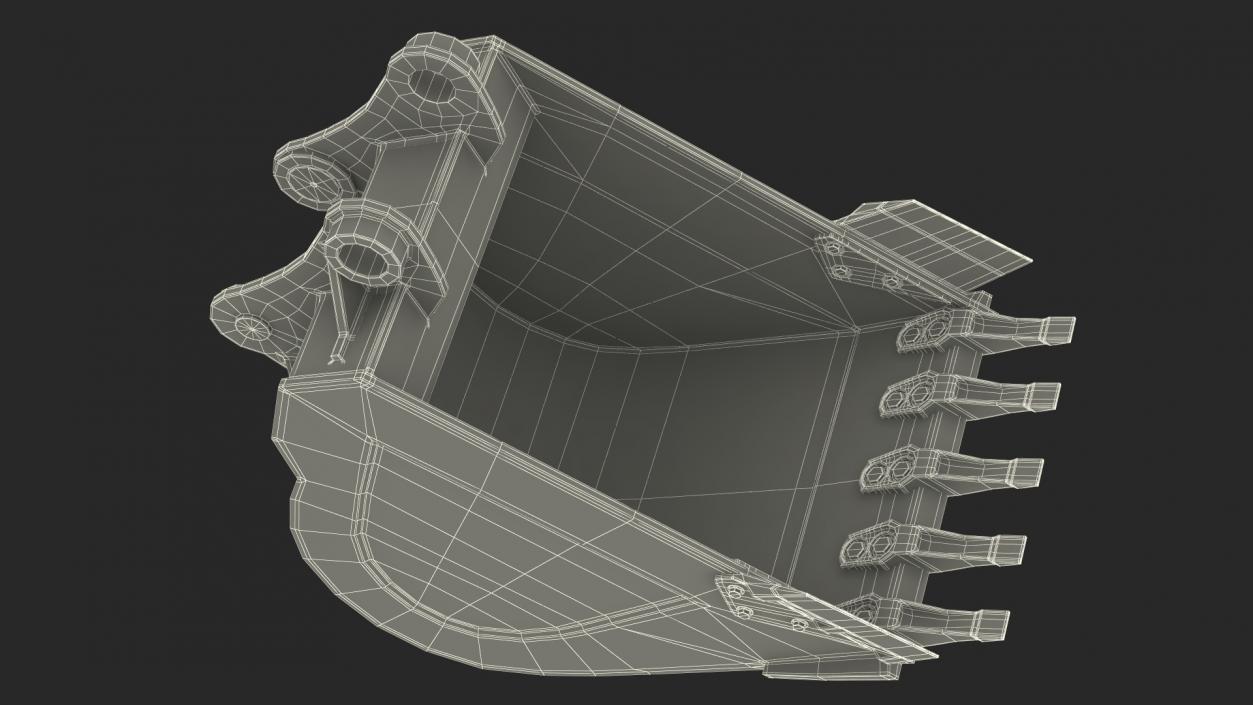 Heavy Duty Excavator Bucket 3D