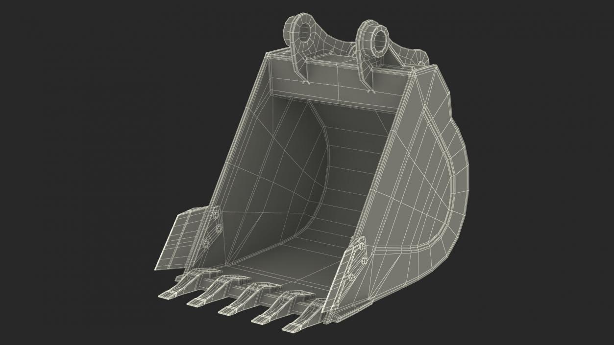 Heavy Duty Excavator Bucket 3D