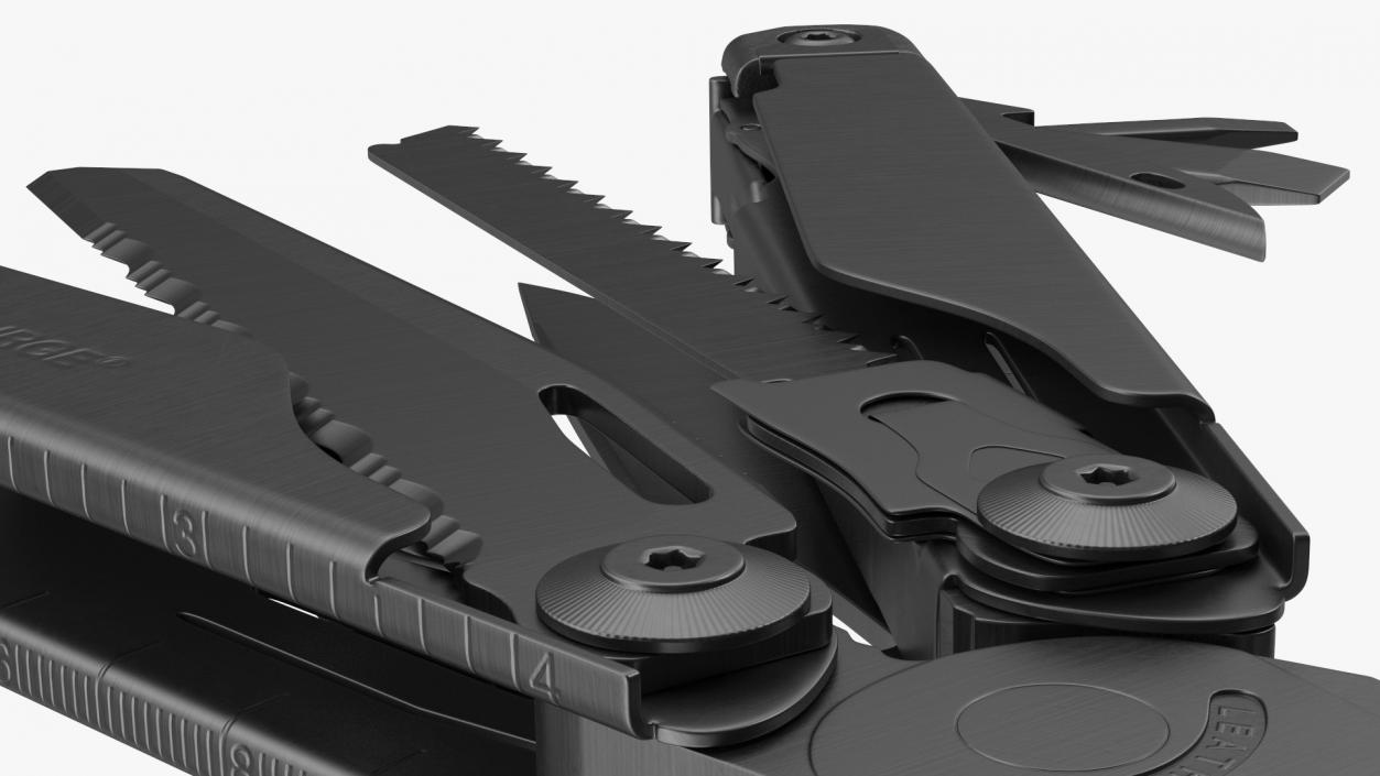 Leatherman Surge Multitool Black Rigged 3D model