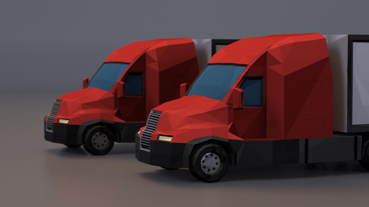 Low Poly Stylized Model Truck 3D model