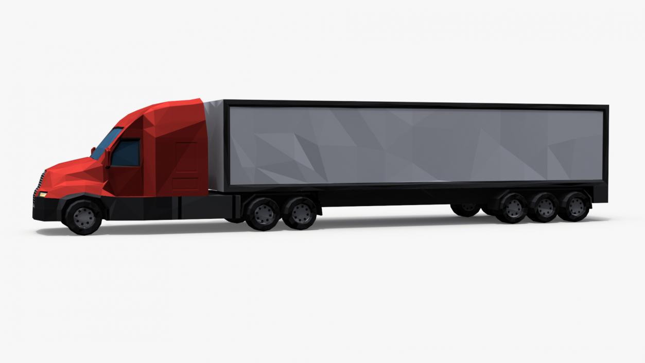 Low Poly Stylized Model Truck 3D model